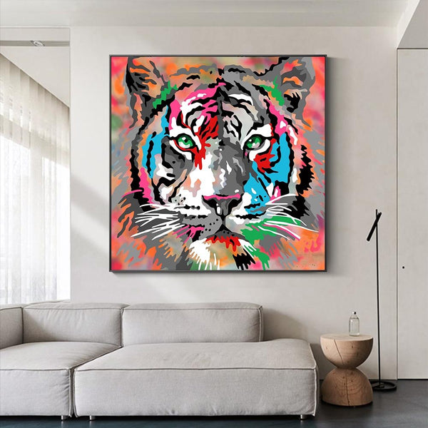 Lion Face Poster - Artwork for Wildlife Enthusiasts-Wall Posters