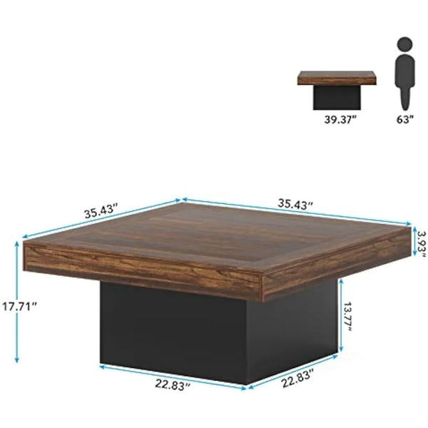 Little Tree Farmhouse Square Coffee Table-Coffee Table