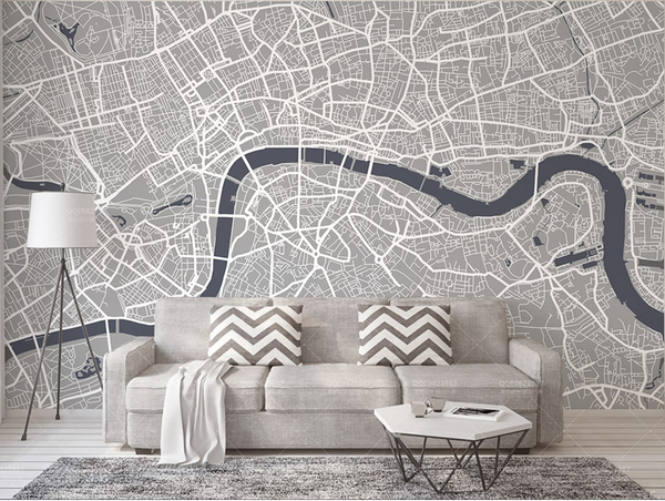 London Map Wallpaper Murals-Geometric Shapes Wallpaper