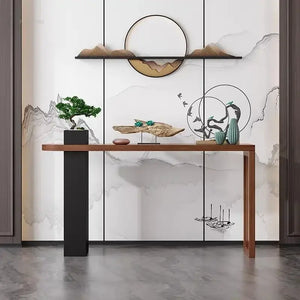 Long Narrow Hallway Solid Wood Console Table-Console Tables