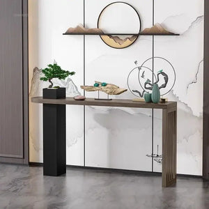 Long Narrow Hallway Solid Wood Console Table-Console Tables