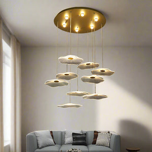 Lotus Leaf Chandelier – Elegant Customizable Pendant Light-Chandeliers
