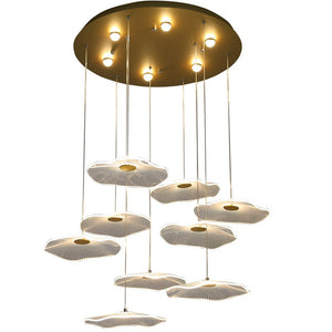 Lotus Leaf Chandelier – Elegant Customizable Pendant Light-Chandeliers