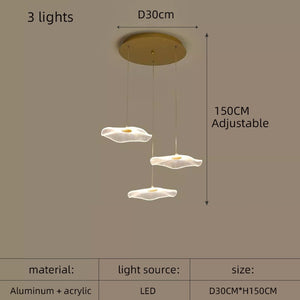 Lotus Leaf Chandelier – Elegant Customizable Pendant Light-Chandeliers