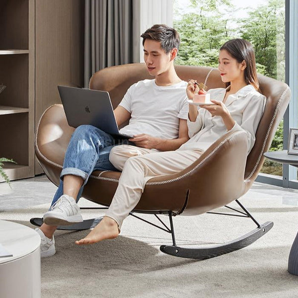 Lounge Rocking Chair - Leather Rocking Chair-Recliners