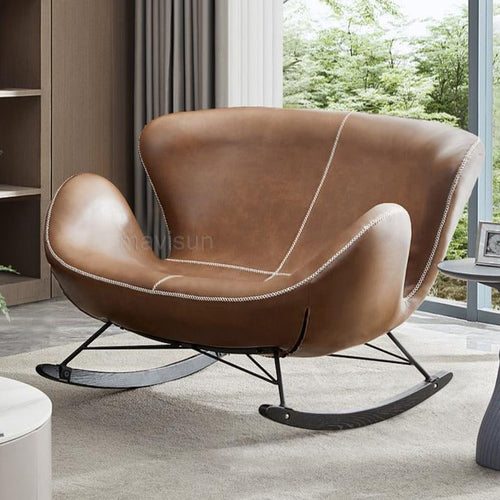 Lounge Rocking Chair - Leather Rocking Chair-Recliners