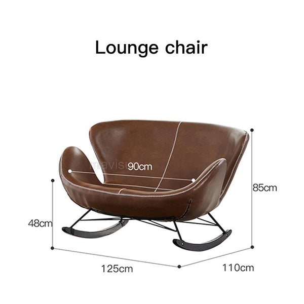 Lounge Rocking Chair - Leather Rocking Chair-Recliners