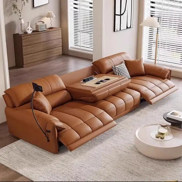 Loveseat Italian Genuine Leather Recliner Sofa – Luxury & Comfort Combined-Sofa Set