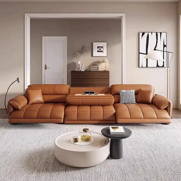 Loveseat Italian Genuine Leather Recliner Sofa – Luxury & Comfort Combined-Sofa Set