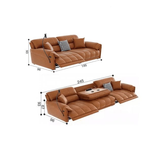 Loveseat Italian Genuine Leather Recliner Sofa – Luxury & Comfort Combined-Sofa Set