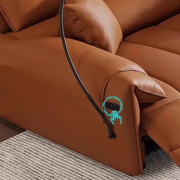 Loveseat Italian Genuine Leather Recliner Sofa – Luxury & Comfort Combined-Sofa Set