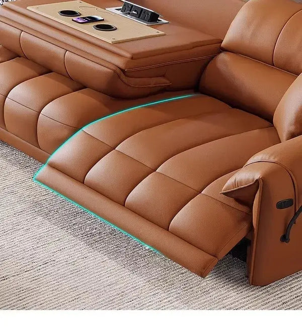 Loveseat Italian Genuine Leather Recliner Sofa – Luxury & Comfort Combined-Sofa Set