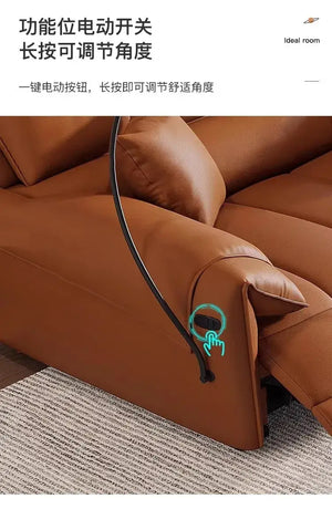 Loveseat Italian Genuine Leather Recliner Sofa – Luxury & Comfort Combined-Sofa Set