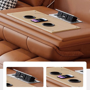 Loveseat Italian Genuine Leather Recliner Sofa – Luxury & Comfort Combined-Sofa Set