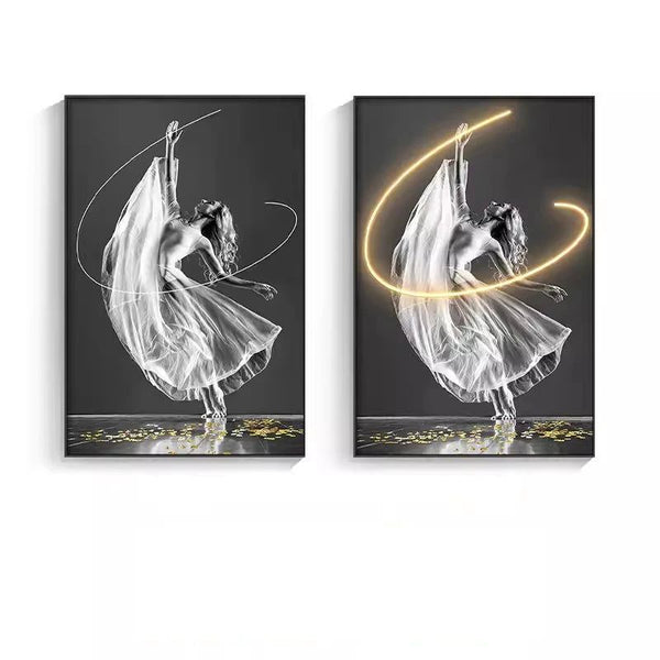 Luminous LED Wall Lamp – Abstract Girl Art Light Fixture-LED Wall Art