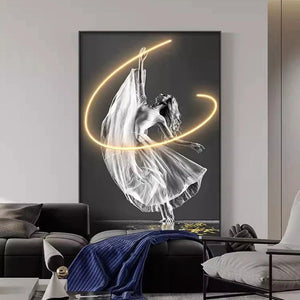 Luminous LED Wall Lamp – Abstract Girl Art Light Fixture-LED Wall Art