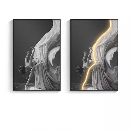 Luminous LED Wall Lamp – Abstract Girl Art Light Fixture-LED Wall Art