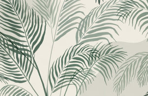 Lush Green Tropical Vibe Mural Wallpaper-Flower & Leaf Wallpaper