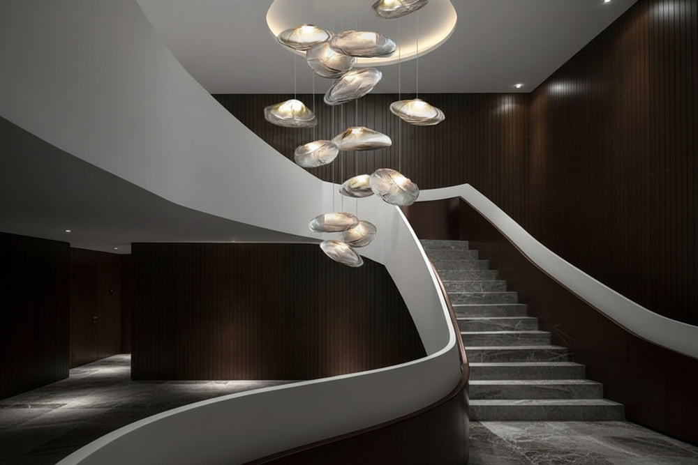 Lustre Lava Pendants Staircase Chandelier Lighting-Staircase Chandelier