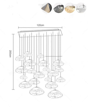 Lustre Lava Pendants Staircase Chandelier Lighting-Staircase Chandelier