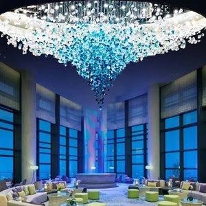 Luxury Crystal Stones LED Ceiling Chandelier-Staircase Chandelier