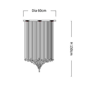 Luxury Crystal Stones LED Ceiling Chandelier-Staircase Chandelier