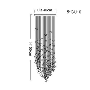 Luxury Crystal Stones LED Ceiling Chandelier-Staircase Chandelier
