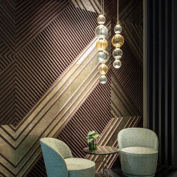 Luxury Glass LED Pendant Bedding Hanging Lamp-Pendant Lights