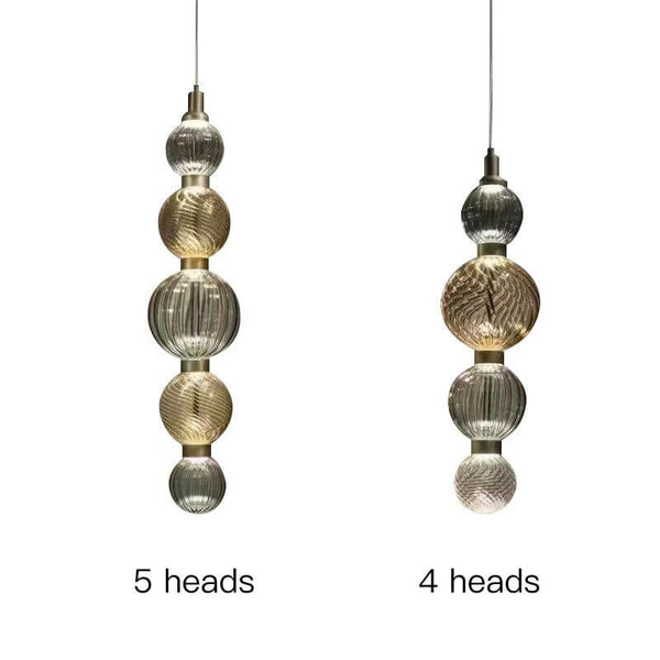 Luxury Glass LED Pendant Bedding Hanging Lamp-Pendant Lights