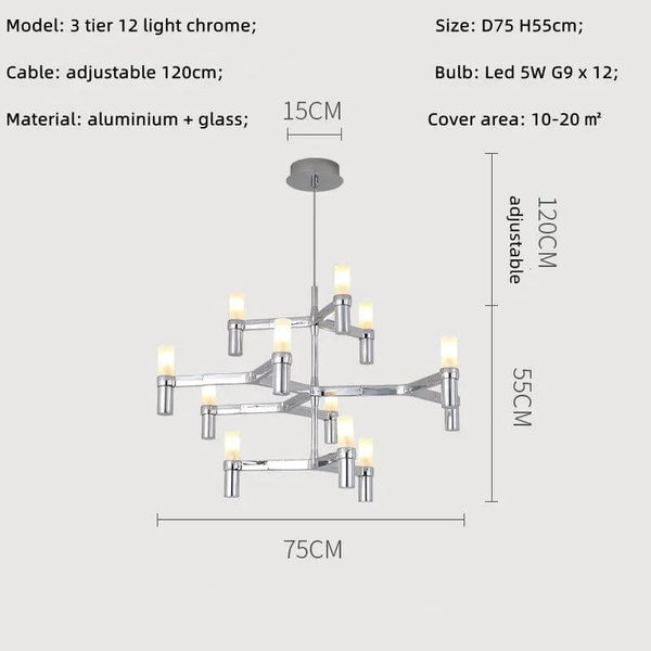 Luxury Large Foyer Farmhouse Metal Chandelier-Ceiling Chandelier