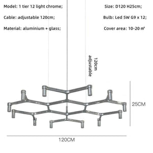 Luxury Large Foyer Farmhouse Metal Chandelier-Ceiling Chandelier