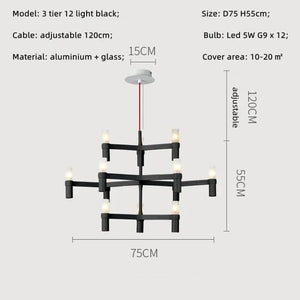 Luxury Large Foyer Farmhouse Metal Chandelier-Ceiling Chandelier