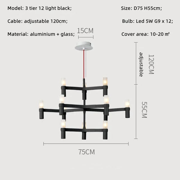 Luxury Large Foyer Farmhouse Metal Chandelier-Ceiling Chandelier