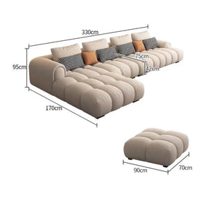 Luxury Sectional Calf Leather Sofa Cama Chaise Sofa Set-Sofa Set