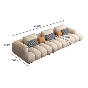 Luxury Sectional Calf Leather Sofa Cama Chaise Sofa Set-Sofa Set