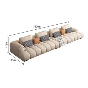 Luxury Sectional Calf Leather Sofa Cama Chaise Sofa Set-Sofa Set