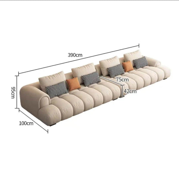Luxury Sectional Calf Leather Sofa Cama Chaise Sofa Set-Sofa Set