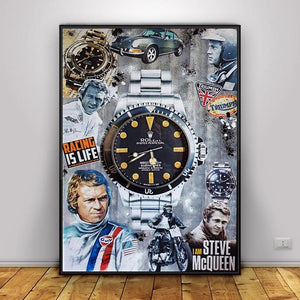 Luxury Watch Mcqueen Canvas Wall Art-Wall Posters