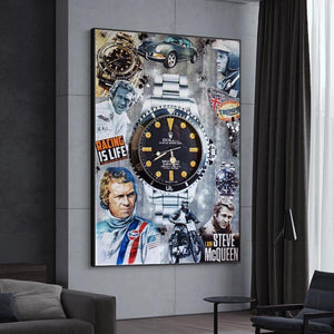 Luxury Watch Mcqueen Canvas Wall Art-Wall Posters