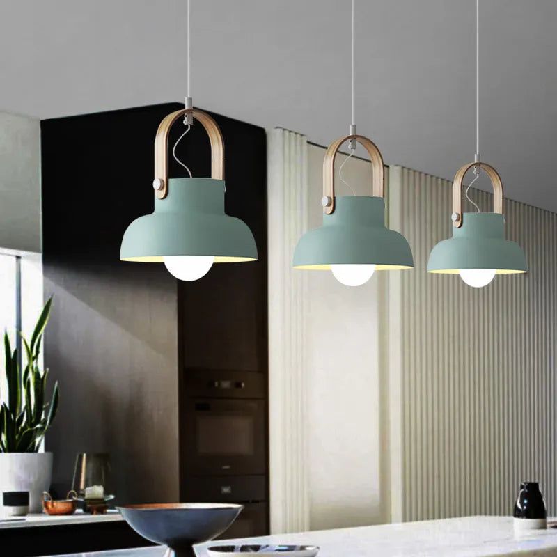 Macaron Loft LED Iron Pendant Light - Illuminate with Style and Versatility-Pendant Lights