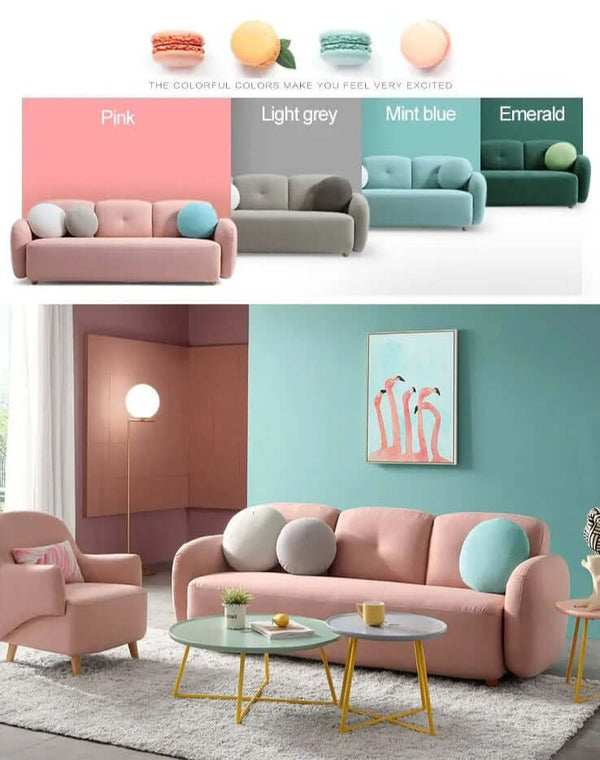 Macarons Designer Sofa Set: Elegant Furniture-Sofa Set