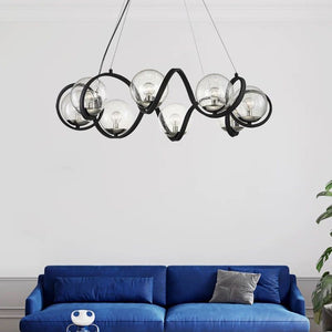 Magic Bean Molecular LED Chandelier with Glass Bubbles-Ceiling Chandelier