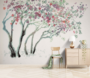 Magnolia Traditional Design: Tree Art Wallpaper Mural-Trees Wallpaper