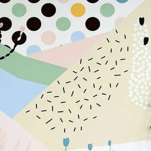 Majestic Mountains and Plants Nursery Wallpaper-Kids Room Wallpaper