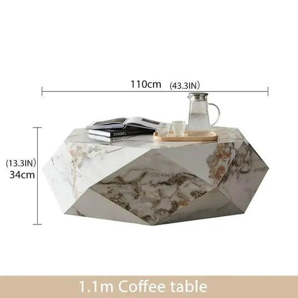 Marble Diamond Designer Coffee Table-Coffee Table