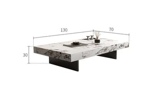 Marble rectangular stone coffee table-Coffee Tables
