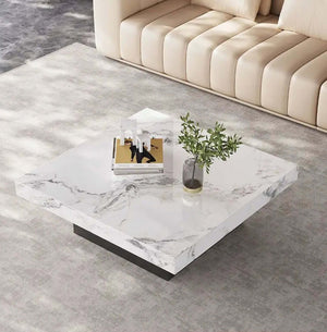 Marble square luxury stone coffee table-Coffee Tables
