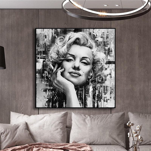 Marilyn Black and White: A Timeless Art Piece-Wall Posters
