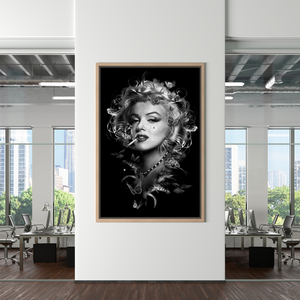 Marilyn Black and White Poster - Stunning Smoking Art-Wall Posters