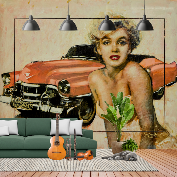 Marilyn Monroe Bubble Gum Wallpaper Mural – Wall Decor-Premium Wallpapers